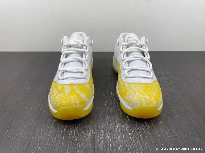 Official Maikesneakers AH7860-107 11 Yellow WMNS Jordan Low Air Snakeskin 0526